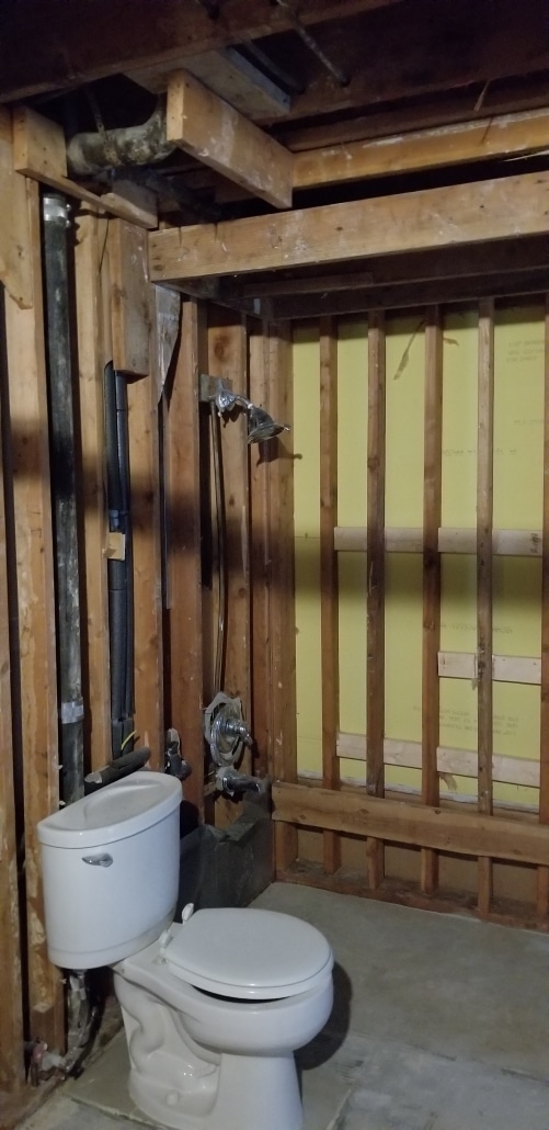Kitsilano bathroom after asbestos abatement